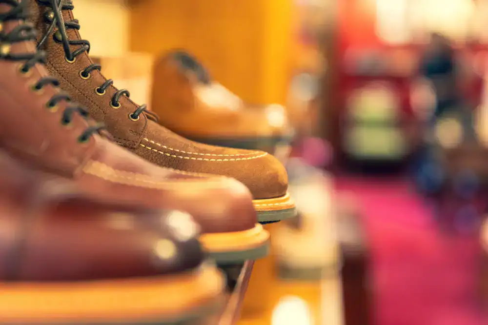 Fully restored and polished leather boots